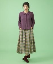 GJTJT39180 Jocomomola(ホコモモラ) Desnivelレース カットソーカーディガン グリーン