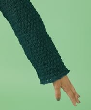 GJTJT39180 Jocomomola(ホコモモラ) Desnivelレース カットソーカーディガン グリーン