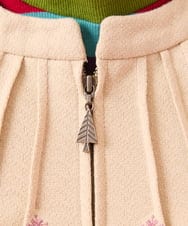 GJTJW35240 Jocomomola(ホコモモラ) ハニカムジャカード ノーカラーブルゾン アイボリー