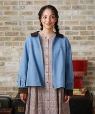 GJTLA02220 Jocomomola(ホコモモラ) Paisaje de la ciudad フラワー刺繍ブルゾン アイボリー