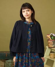 GJTLD50300 Jocomomola(ホコモモラ) 圧縮天竺 ショートジャケット［オケージョン］ ネイビー