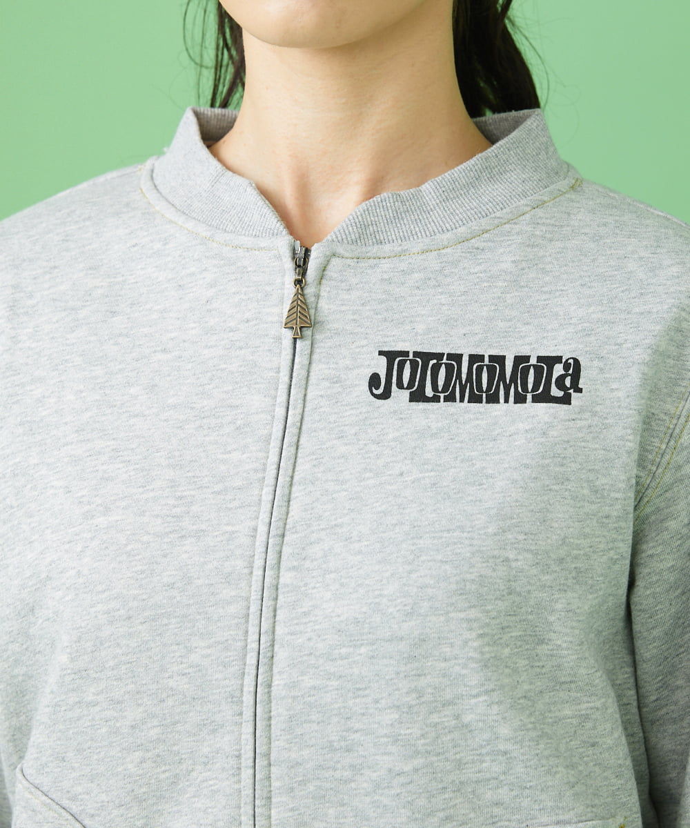 GJTLS32160 Jocomomola(ホコモモラ) Jocoロゴスエットジャケット グレー