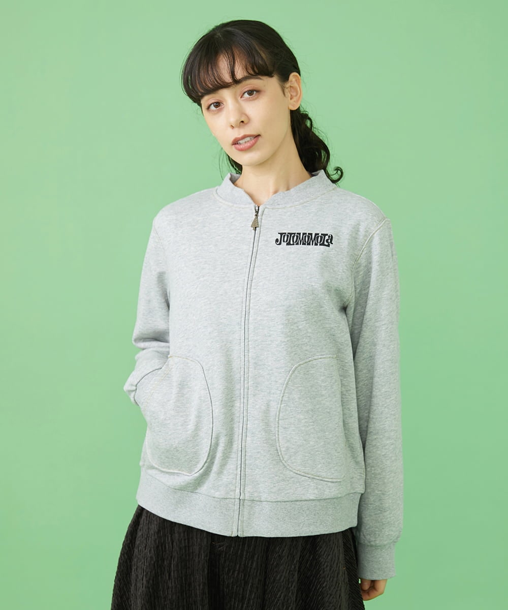 GJTLS32160 Jocomomola(ホコモモラ) Jocoロゴスエットジャケット グレー