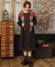 GJUAD33500 Jocomomola(ホコモモラ) 【2WAY】Wフェイスリバーフード付きロングコート ダークグレー