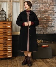 GJUAD34500 Jocomomola(ホコモモラ) ウールモッサロングコート レッド