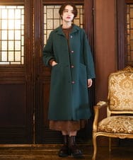 GJUAD34500 Jocomomola(ホコモモラ) ウールモッサロングコート レッド