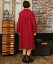 GJUAD34500 Jocomomola(ホコモモラ) ウールモッサロングコート レッド