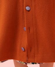 GJUAG33600 Jocomomola(ホコモモラ) 【ダブルポイント】2WAY ウールモッサロングコート オレンジ