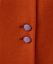 GJUAG33600 Jocomomola(ホコモモラ) 【ダブルポイント】2WAY ウールモッサロングコート オレンジ