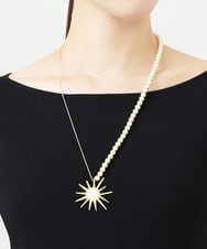 GK2AD01130 Sybilla(シビラ) アスタリスクコットンパールネックレス ゴールド