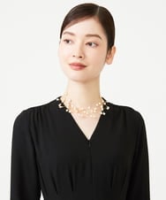 GK2AG01110 Sybilla(シビラ) コットンパールチョーカーネックレス アイボリー