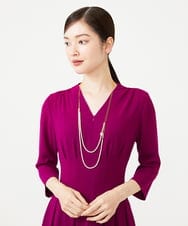 GK2AG03130 Sybilla(シビラ) コットンパール二連ロングネックレス アイボリー
