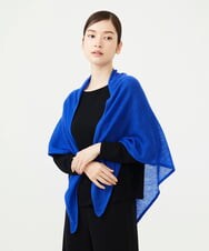 GK3AG01170 Sybilla(シビラ) カシミヤ三角ストール ブルー