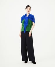 GK3AG01170 Sybilla(シビラ) カシミヤ三角ストール ブルー