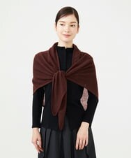 GK3AG01170 Sybilla(シビラ) カシミヤ三角ストール ブラウン