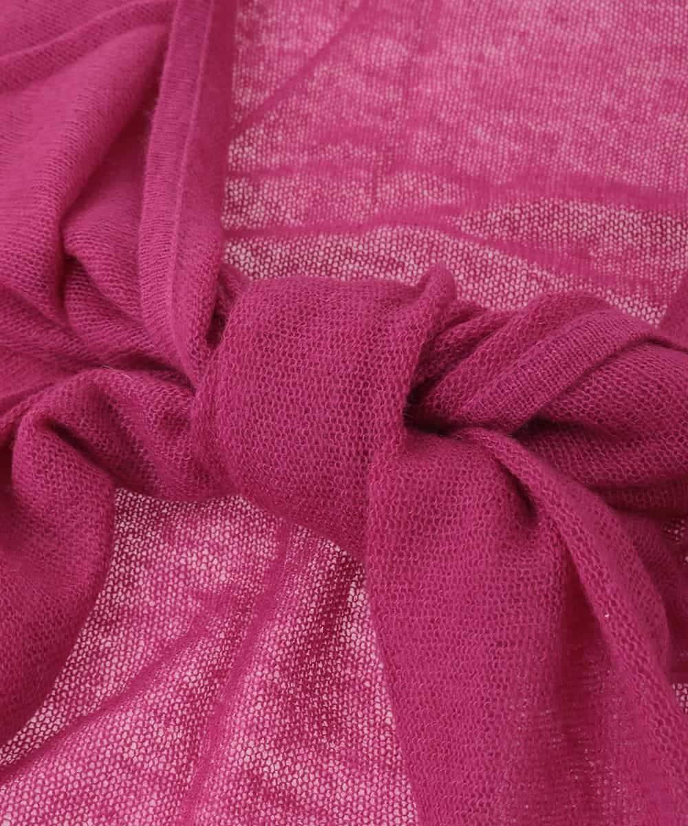 GK3AG01170 Sybilla(シビラ) カシミヤ三角ストール ピンク
