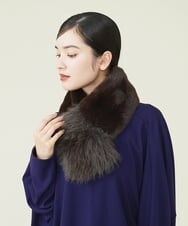 GK3AS03090 Sybilla(シビラ) フェイクファーストール ブラウン