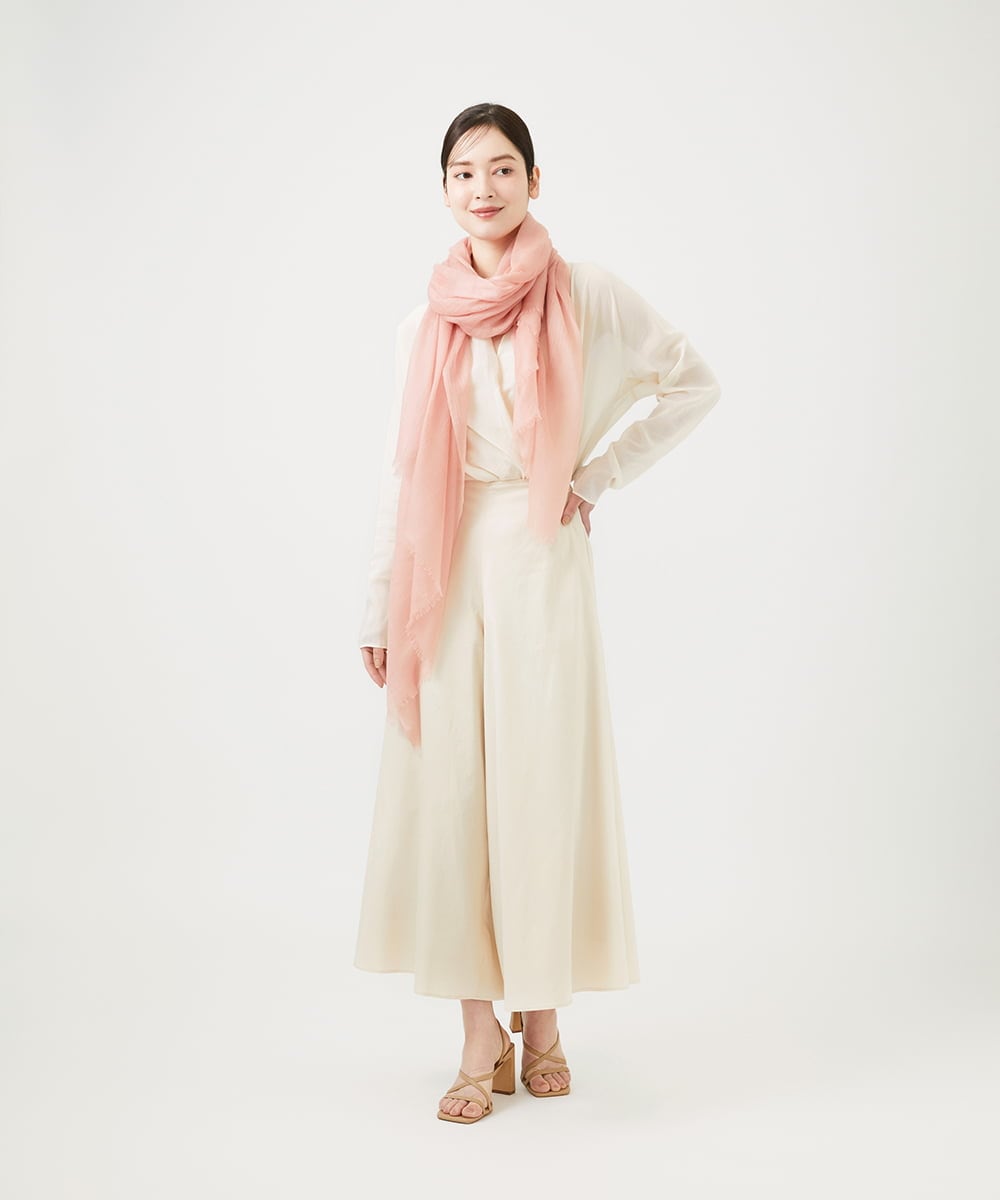 GK3GD01170 Sybilla(シビラ) カシミヤカラーストール ピンク