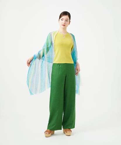 GK3GD02150 Sybilla マルチストライプリネンストール