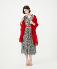 GK3GE30150 Sybilla(シビラ) リネン混カラーストール レッド