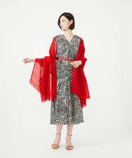 GK3GE30150 Sybilla(シビラ) リネン混カラーストール レッド