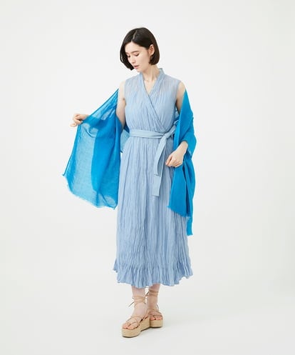 GK3GE30150 Sybilla リネン混カラーストール