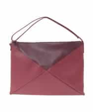 GK5AD01600 Sybilla(シビラ) バイカラーレザーバッグ バーガンディー