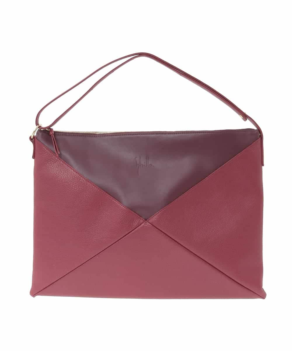 GK5AD01600 Sybilla(シビラ) バイカラーレザーバッグ バーガンディー