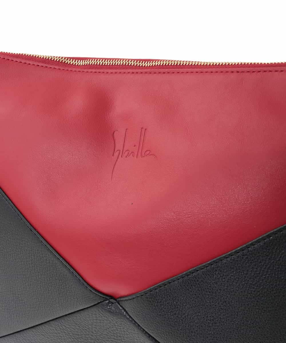 GK5AD01600 Sybilla(シビラ) バイカラーレザーバッグ ブラック