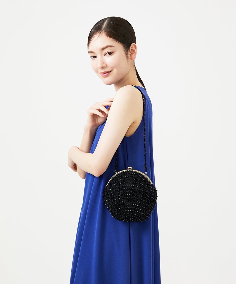 GK5AD02200 Sybilla(シビラ) ニットビーズバッグ ブラック