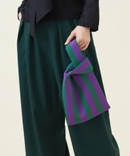 GK5AV02110 Sybilla(シビラ) ストライプニットバッグ パープル