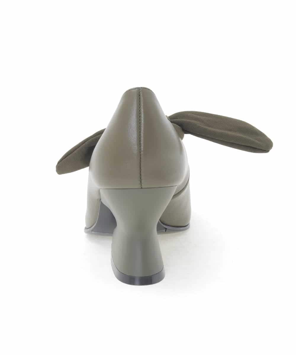 GK6ID02360 Sybilla(シビラ) スクエアトウリボンパンプス カーキ