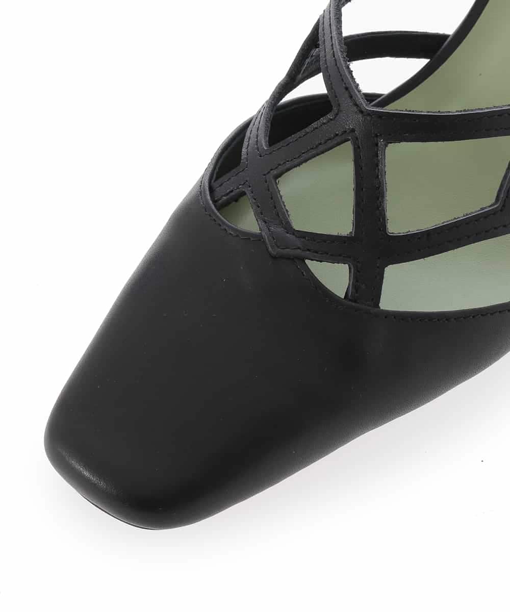 GK6TE01230 Sybilla(シビラ) ミュールパンプス ブラック
