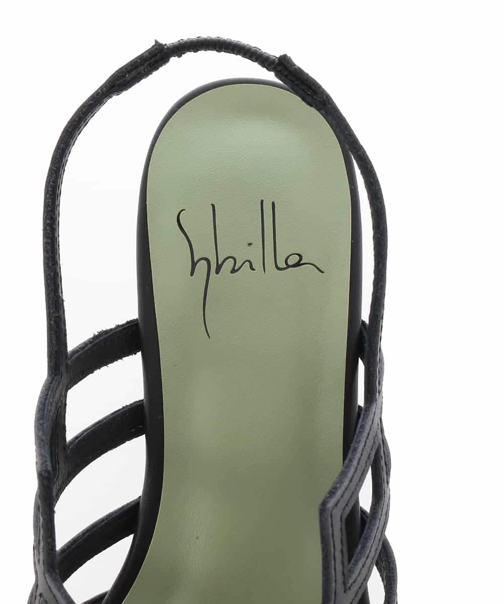 GK6TE01230 Sybilla(シビラ) ミュールパンプス ブラック