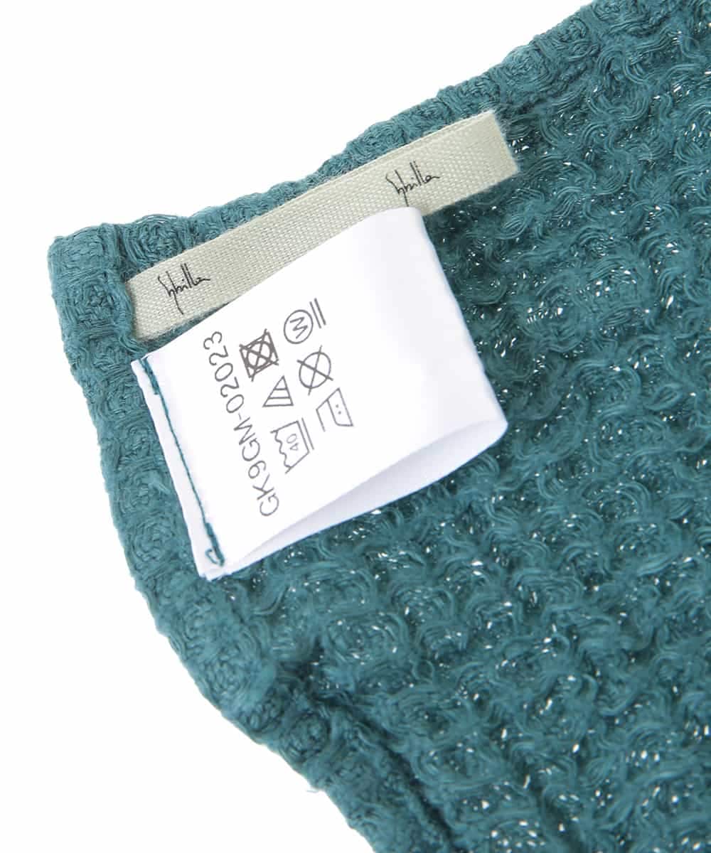 GK9GM02023 Sybilla(シビラ) 【at home sybilla】ワッフルクロス　スモール グリーンブルー