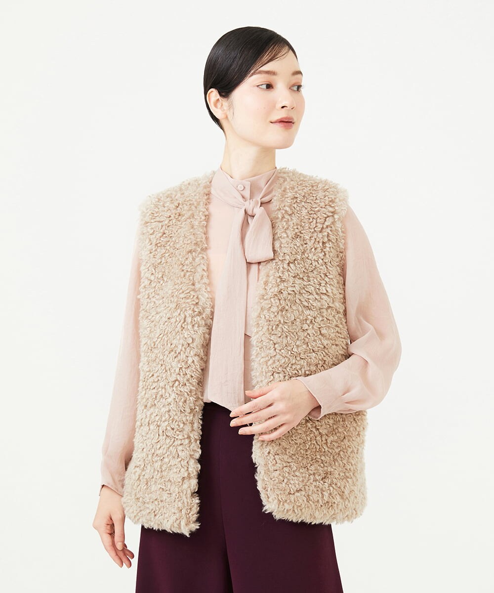 GKJAG01330 Sybilla(シビラ) フェイクファージレ グレージュ
