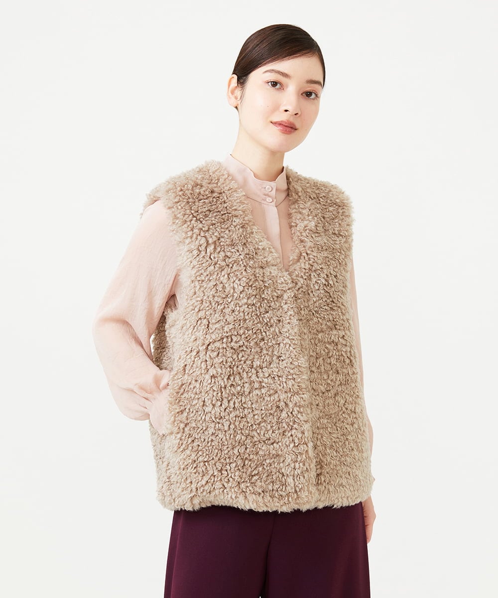 GKJAG01330 Sybilla(シビラ) フェイクファージレ グレージュ
