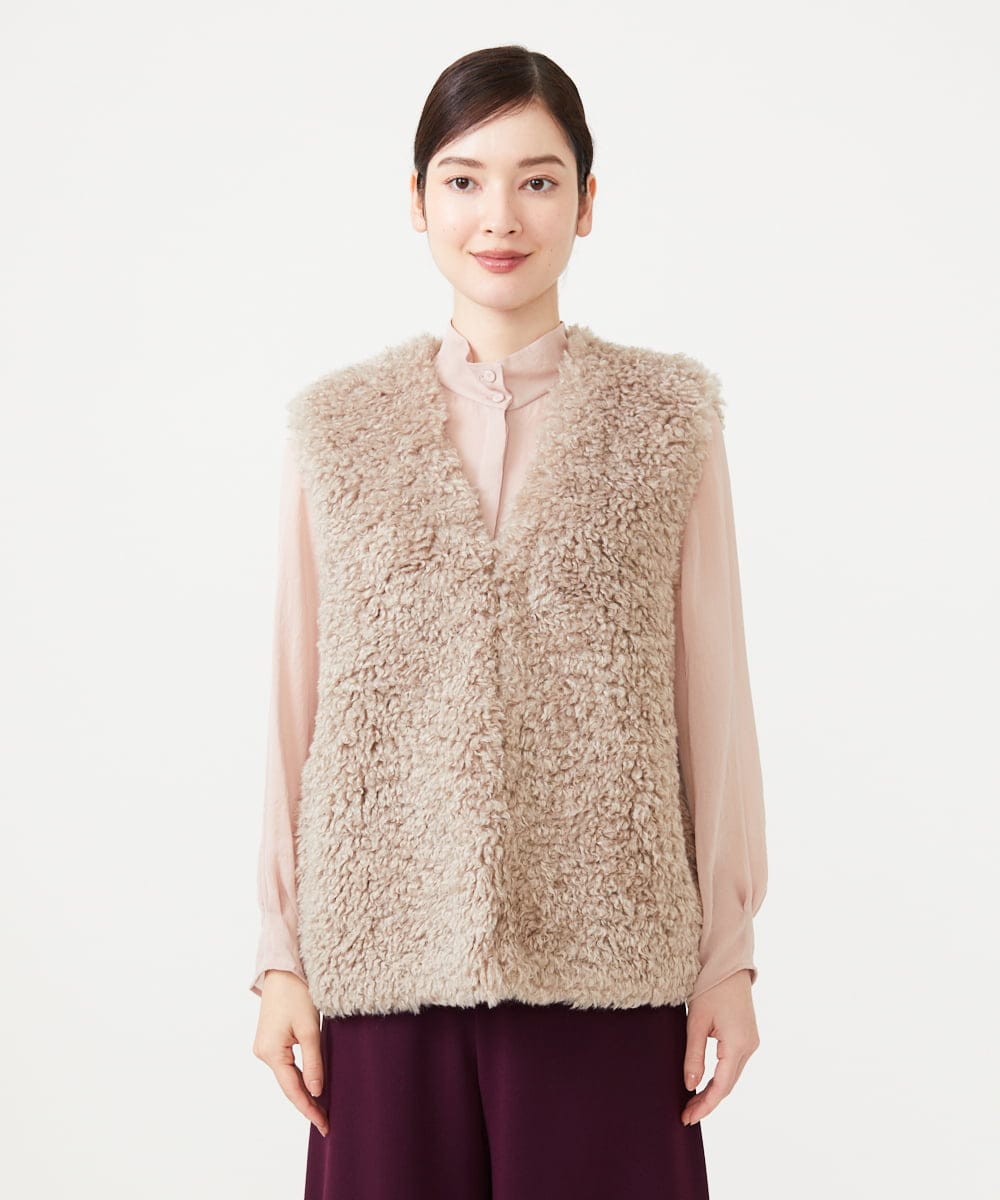 GKJAG01330 Sybilla(シビラ) フェイクファージレ グレージュ