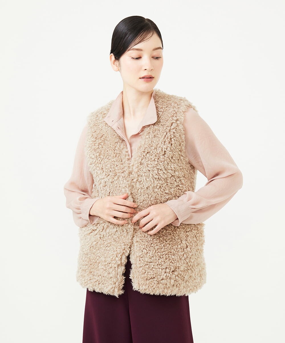 GKJAG01330 Sybilla(シビラ) フェイクファージレ グレージュ