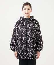 GKYGA02230 Sybilla(シビラ) ドットプリントレインコート ブラック