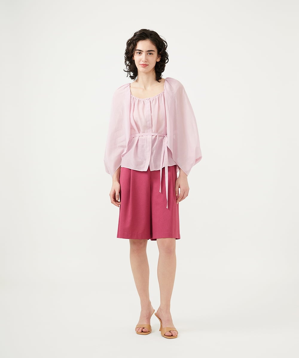 GLBGD01220 S sybilla(エス  バイ シビラ) シアーケープブラウス ペールピンク