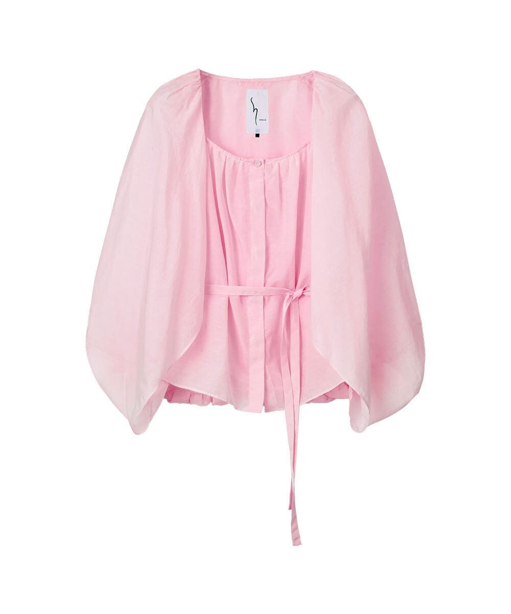 GLBGD01220 S sybilla(エス  バイ シビラ) シアーケープブラウス ペールピンク