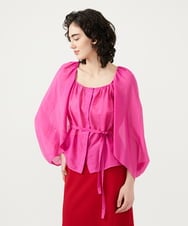 GLBGD01220 S sybilla(エス  バイ シビラ) シアーケープブラウス フューシャピンク