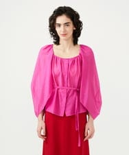 GLBGD01220 S sybilla(エス  バイ シビラ) シアーケープブラウス フューシャピンク