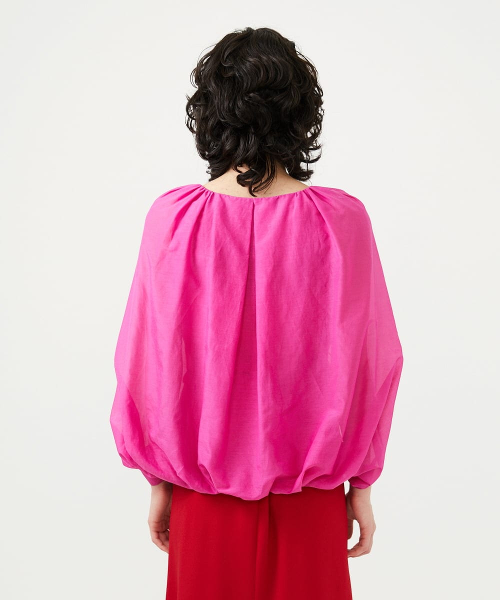 GLBGD01220 S sybilla(エス  バイ シビラ) シアーケープブラウス フューシャピンク