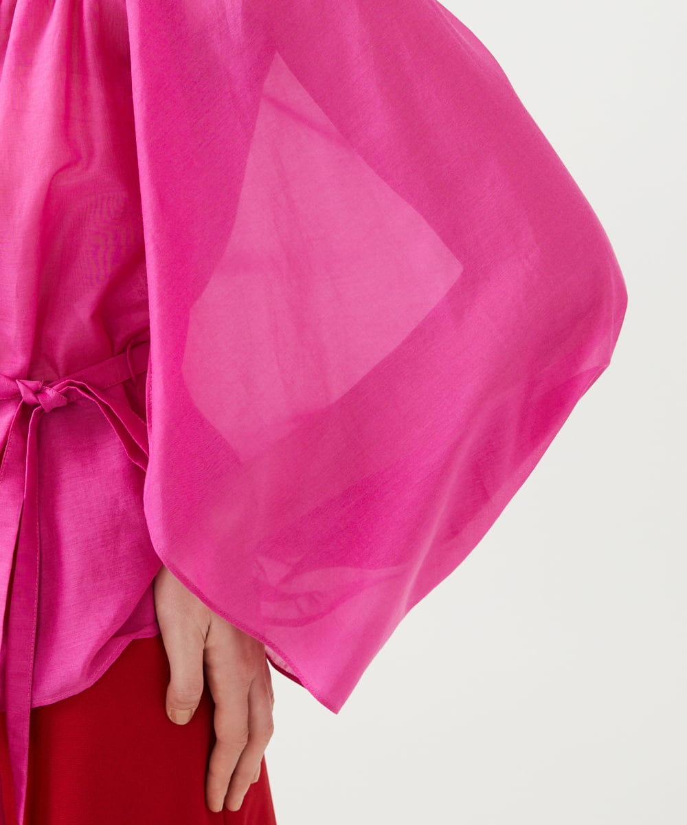 GLBGD01220 S sybilla(エス  バイ シビラ) シアーケープブラウス フューシャピンク