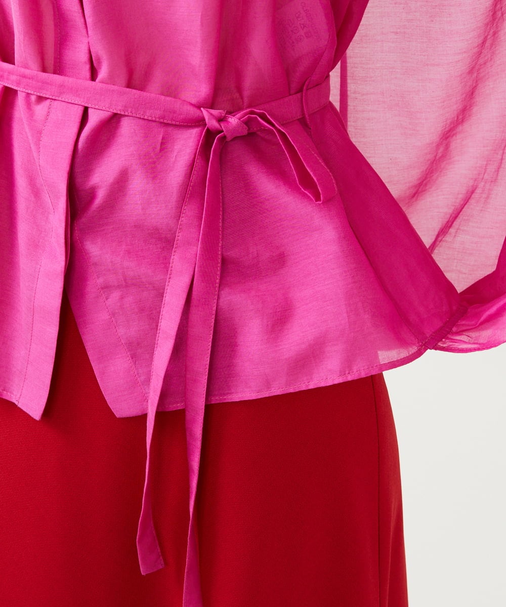 GLBGD01220 S sybilla(エス  バイ シビラ) シアーケープブラウス フューシャピンク