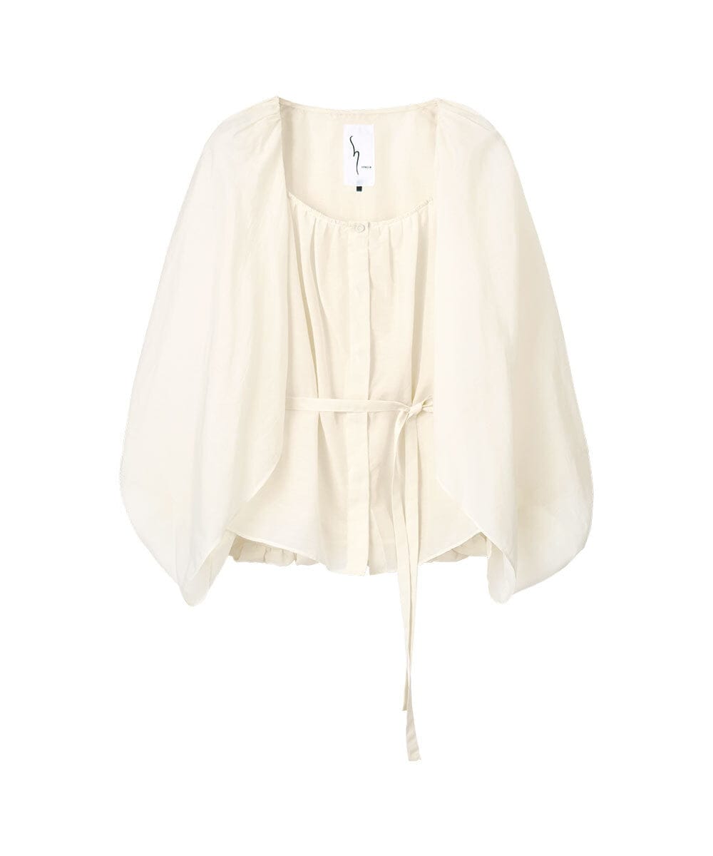 GLBGD01220 S sybilla(エス  バイ シビラ) シアーケープブラウス ホワイト