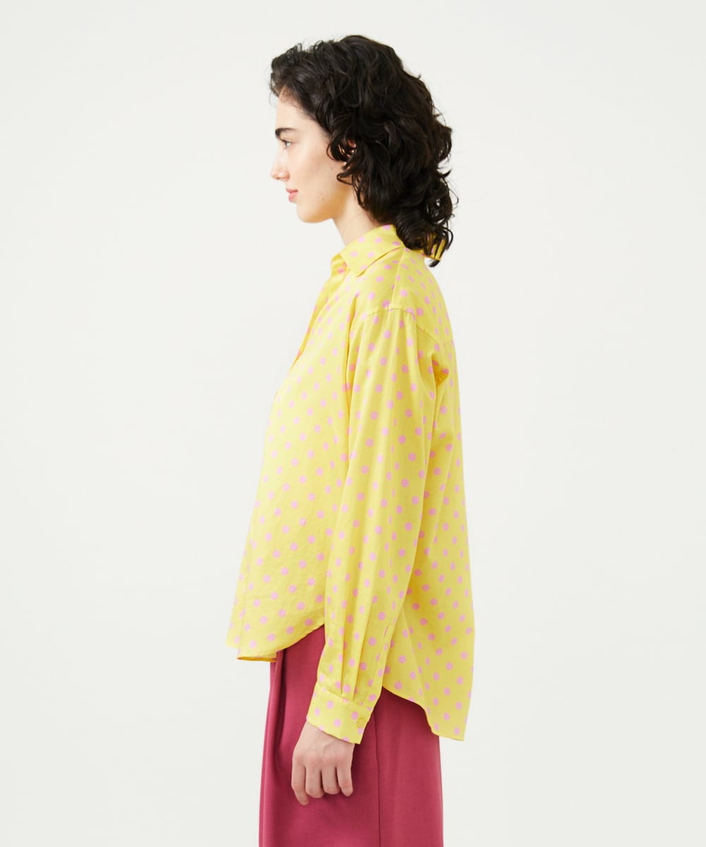 GLBGD02200 S sybilla(エス  バイ シビラ) ドットプリントシャツ イエロー×ピンクドット