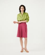 GLBGD02200 S sybilla(エス  バイ シビラ) ドットプリントシャツ ライトグリーン×パープルドット